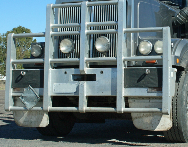 Non-conforming bull bars, such as the one above must be off NSW roads within 2 years to avoid punishment. Source: Prime Mover Magazine