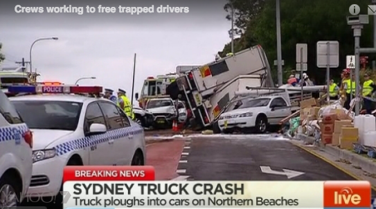 10 Tonne Truck Causes Major Crash in Sydney