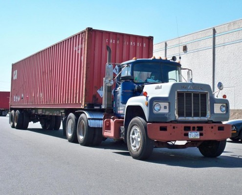 container on truck