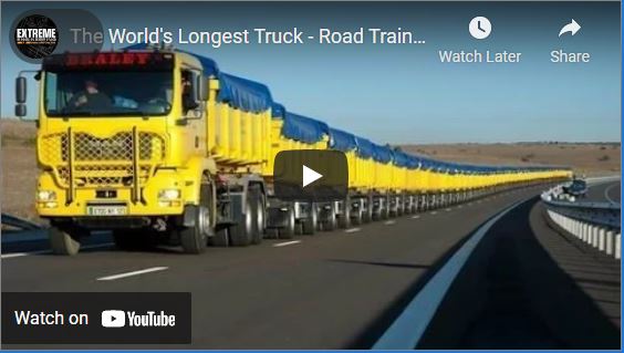 Longest road train in the world
